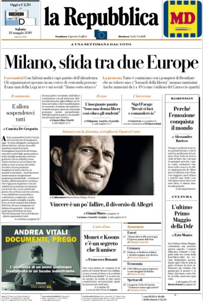 190518 La Repubblica