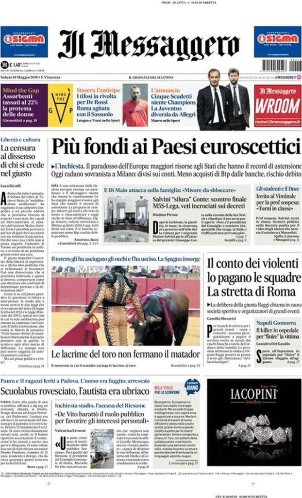 190518 Il Messaggero