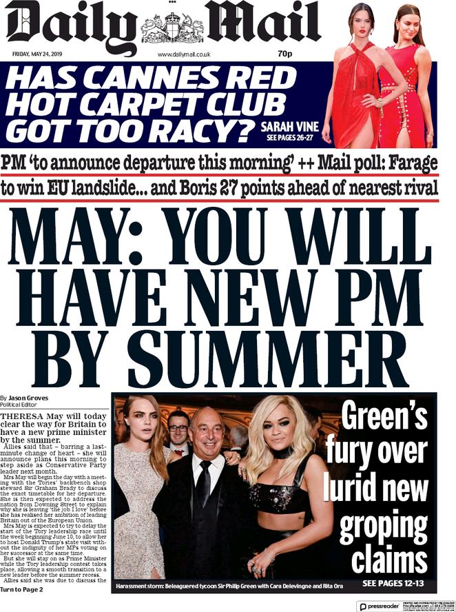 24 maggio: prime pagine&nbsp;estero