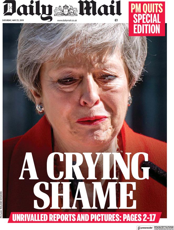 Rassegna delle prime pagine dei principali giornali esteri in edicola di oggi 25 maggio 2019