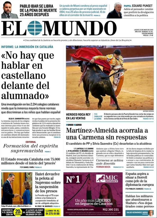 23 maggio: prime pagine&nbsp;estero