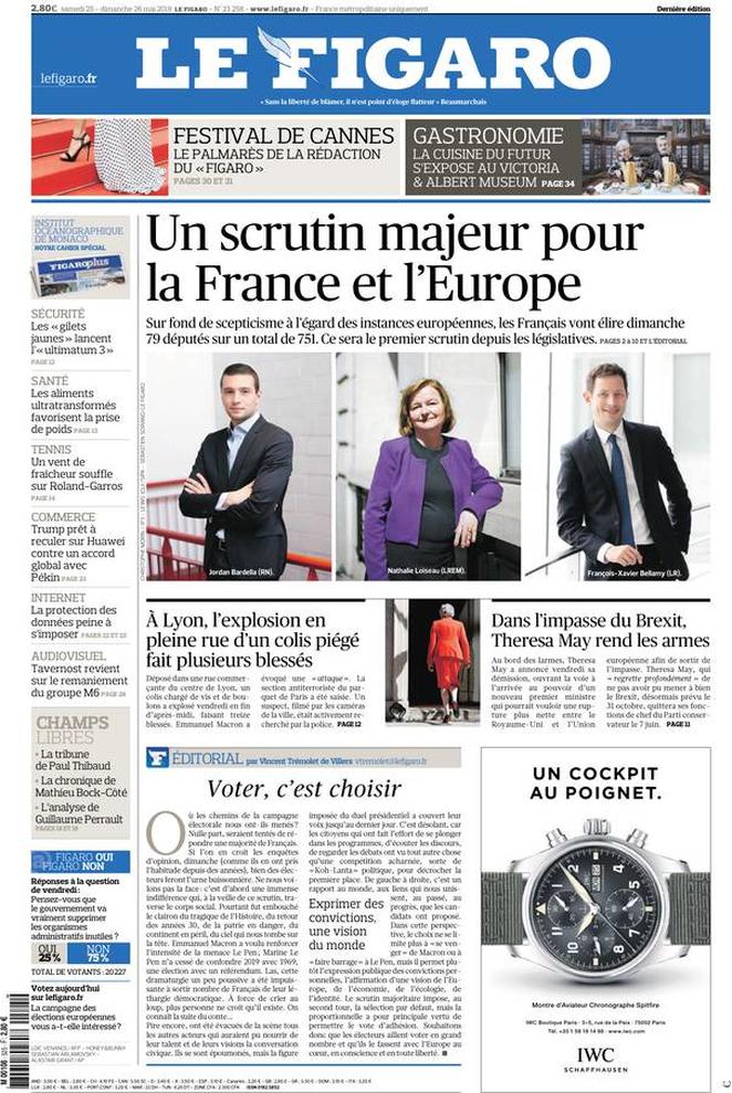 Rassegna delle prime pagine dei principali giornali esteri in edicola di oggi 25 maggio 2019