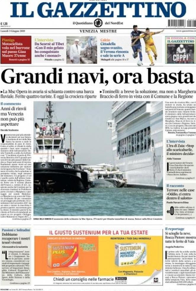 3 giugno: prime pagine&nbsp;Italia