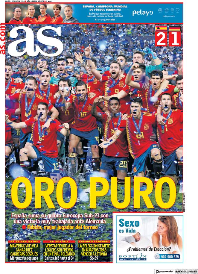 1 luglio: prime pagine&nbsp;sport