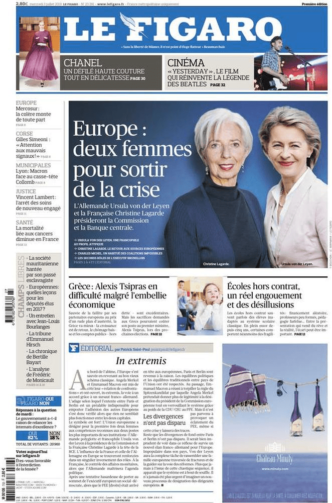 3 luglio: prime pagine&nbsp;estero