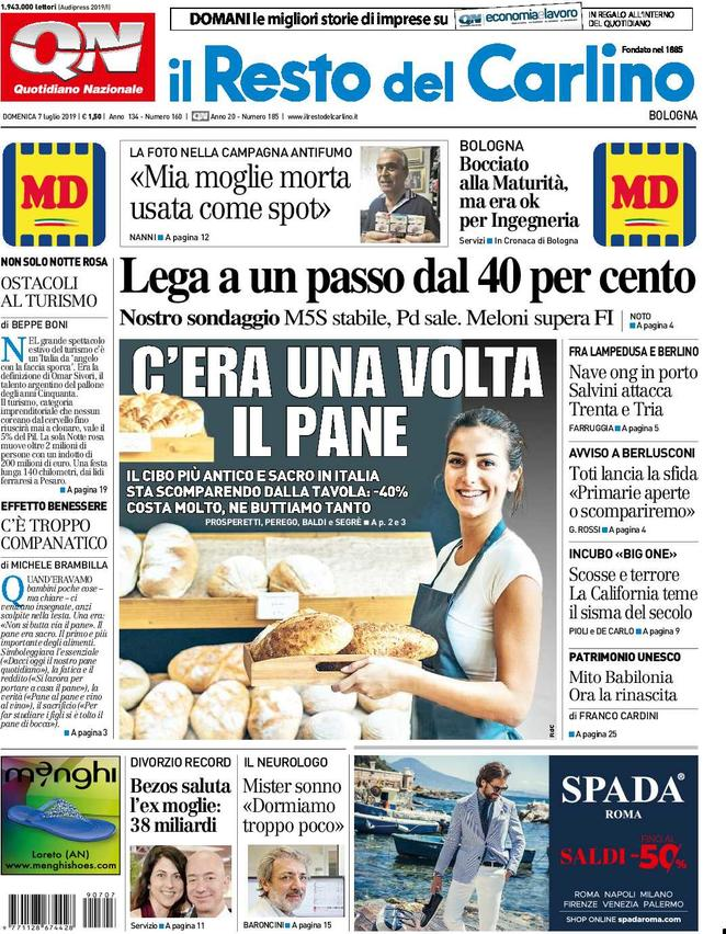 7 luglio: prime pagine&nbsp;Italia
