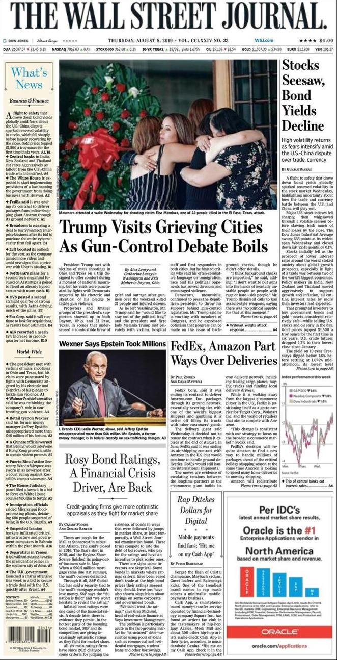 8 agosto: prime pagine&nbsp;estero