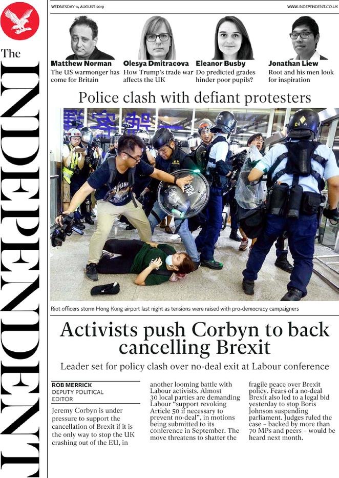 14 agosto: prime pagine&nbsp;estero