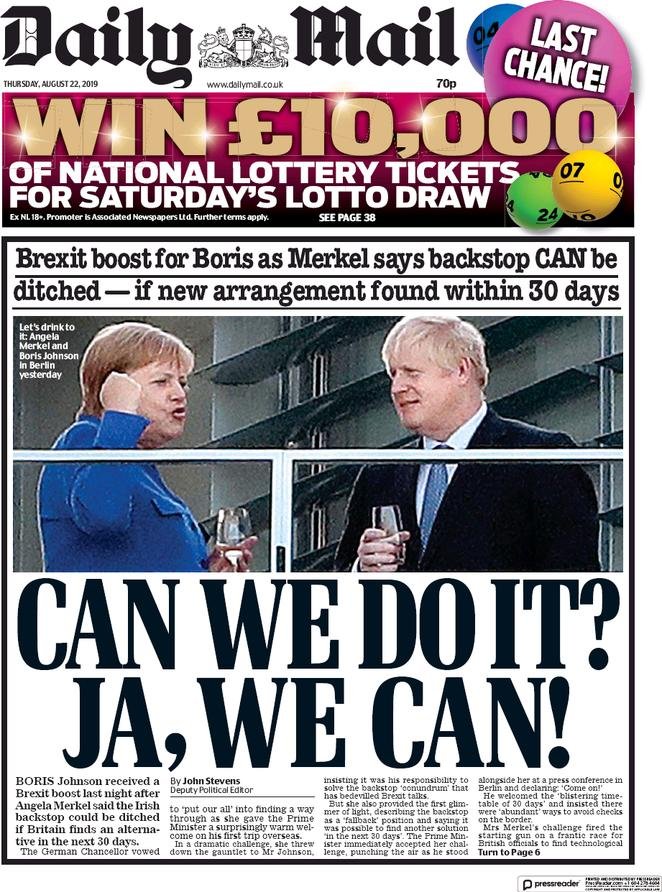 22 agosto: prime pagine&nbsp;estero