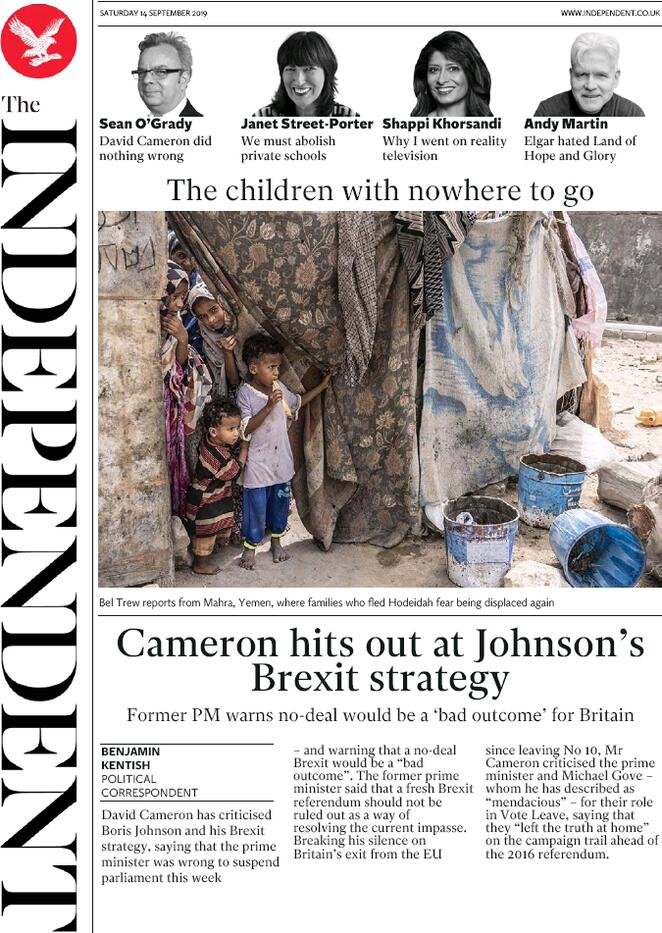 14 settembre: prime pagine&nbsp;estero