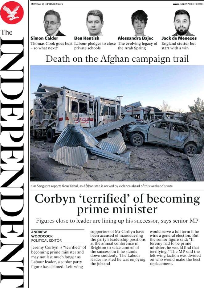 23 settembre: prime pagine&nbsp;estero