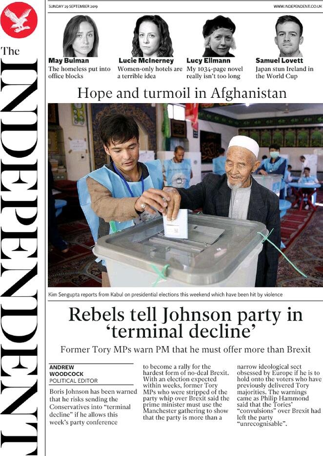 29 settembre: prime pagine&nbsp;estero