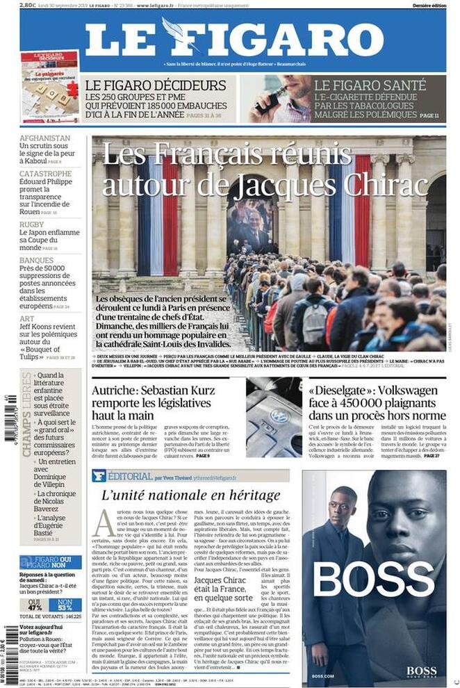 30 settembre: prime pagine&nbsp;estero