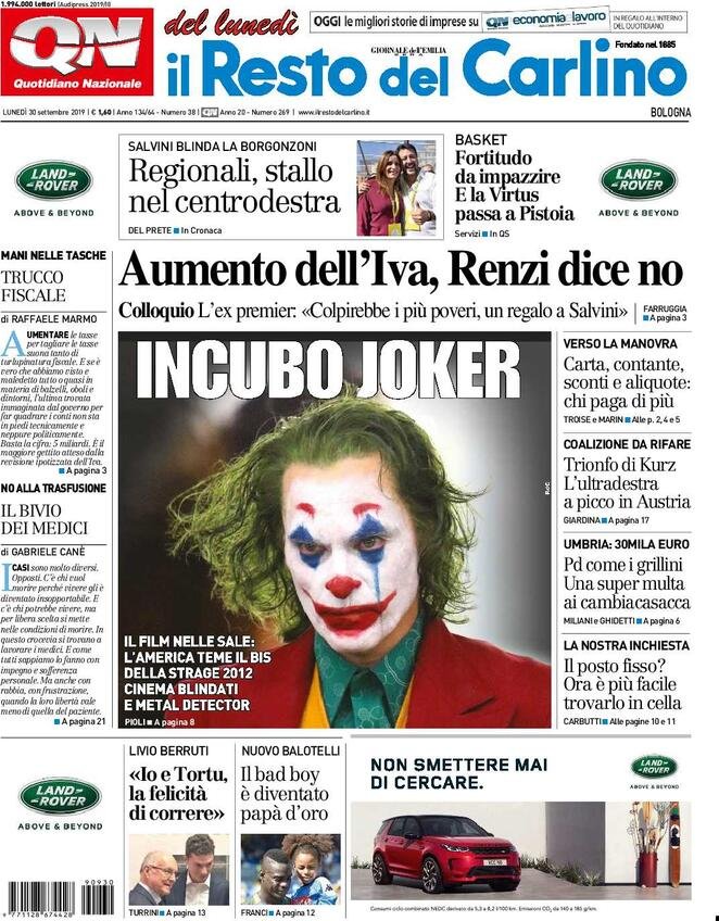 30 settembre: prime pagine&nbsp;Italia