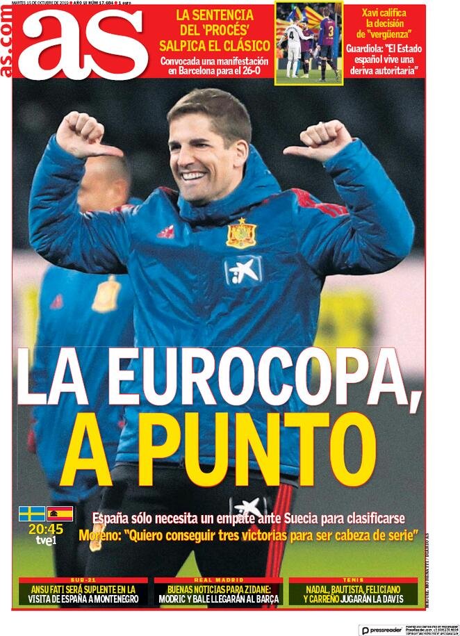 15 ottobre: prime pagine&nbsp;sportive