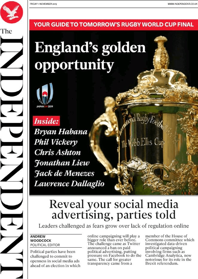 1 novembre: prime pagine&nbsp;estero