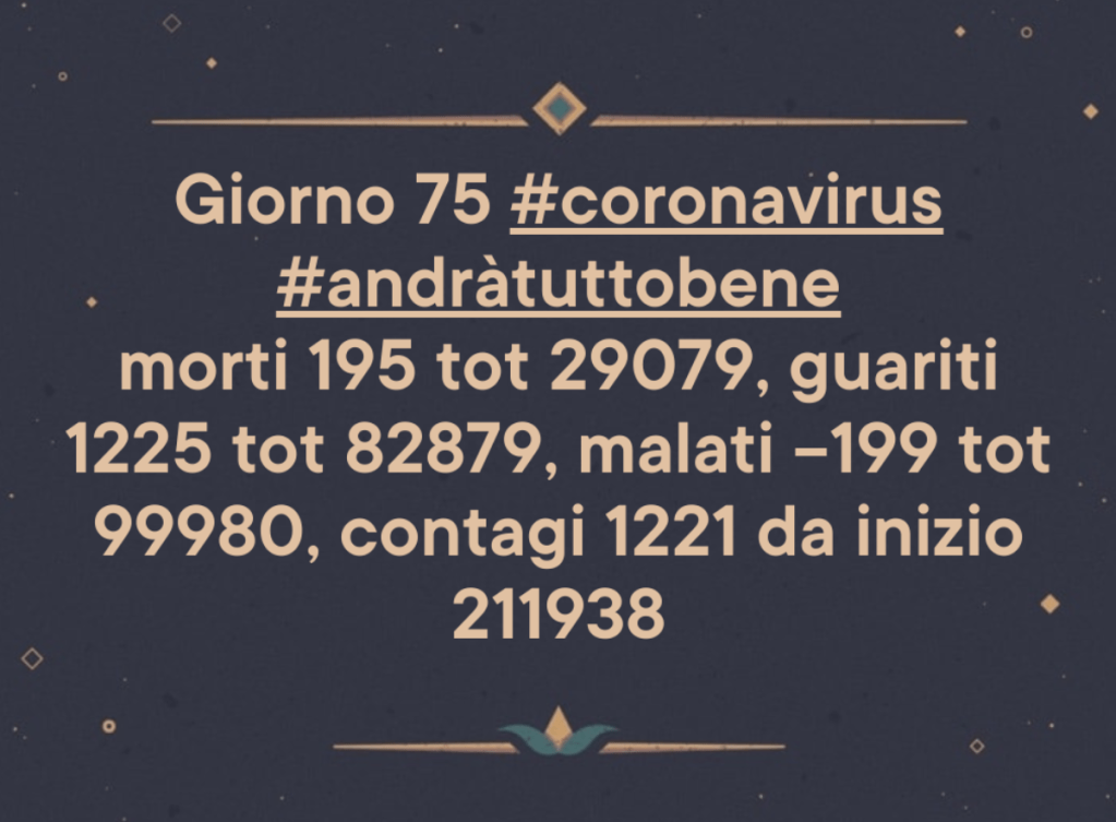 Coronavirus: 4 maggio, comunicato stampa della Protezione&nbsp;Civile