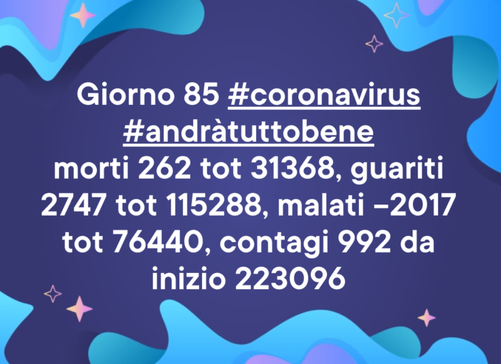 Coronavirus: 14 maggio, comunicato stampa della Protezione&nbsp;Civile