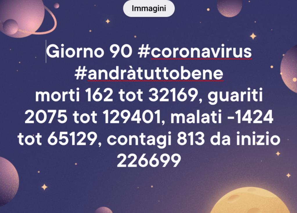 Coronavirus: 19 maggio, comunicato stampa della Protezione&nbsp;Civile